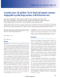 Cover page: A prostate cancer risk calculator (PCRC-MRI): Use of clinical and magnetic resonance imaging data to predict biopsy outcome in North American men