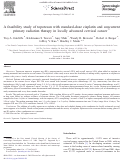 Cover page: A feasibility study of topotecan with standard-dose cisplatin and concurrent primary radiation therapy in locally advanced cervical cancer