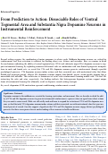 Cover page: From Prediction to Action: Dissociable Roles of Ventral Tegmental Area and Substantia Nigra Dopamine Neurons in Instrumental Reinforcement.