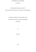 Cover page: Making Climate Knowledge Actionable: Risk, Uncertainty, and the Politics of Protection in a Warming World