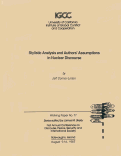 Cover page: Stylistic Analysis and Authors' Assumptions in Nuclear Discourse, Working Paper No. 17, First Conference on Discourse, Peace, Security, and International Society