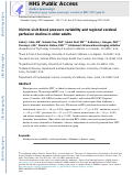 Cover page: Visit-to-visit blood pressure variability and regional cerebral perfusion decline in older adults