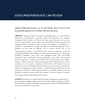 Cover page: Medical Misinformation on Social Media: How Section 230 Impeded Regulation of Online Misinformation