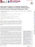 Cover page: Draft Genome Sequence of “Candidatus Spirobacillus cienkowskii,” a Pathogen of Freshwater Daphnia Species, Reconstructed from Hemolymph Metagenomic Reads