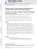 Cover page: Multicenter phase II study of rituximab and temozolomide in recurrent primary central nervous system lymphoma