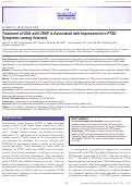 Cover page: Treatment of OSA with CPAP Is Associated with Improvement in PTSD Symptoms among Veterans.