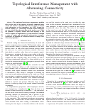 Cover page: Topological Interference Management with Alternating Connectivity