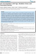 Cover page: Iron Accumulation with Age, Oxidative Stress and Functional Decline