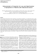 Cover page: Determination of cutpoints for low and high number of symptoms in patients with advanced cancer.