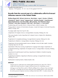 Cover page: Results from the second year of a collaborative effort to forecast influenza seasons in the United States