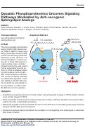 Cover page: Dynamic Phosphoproteomics Uncovers Signaling Pathways Modulated by Anti-oncogenic Sphingolipid Analogs.