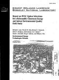 Cover page: Report on HVAC Option Selections for a Relocatable Classroom Energy and Indoor Environmental Quality Field Study