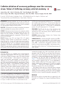 Cover page: Catheter ablation of accessory pathways near the coronary sinus: Value of defining coronary arterial anatomy