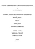 Cover page: Analysis of Two Widespread Versions of a Bacterial Replicative DNA Polymerase