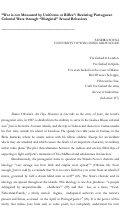 Cover page: “War is not Measured by Uniforms or Rifles”: Resisting Portuguese Colonial Wars through “Marginal” Sexual Behaviors