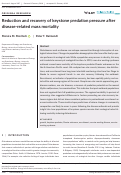 Cover page: Reduction and recovery of keystone predation pressure after disease‐related mass mortality