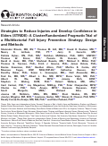 Cover page: Strategies to Reduce Injuries and Develop Confidence in Elders (STRIDE): A Cluster-Randomized Pragmatic Trial of a Multifactorial Fall Injury Prevention Strategy: Design and Methods