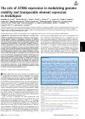 Cover page: The role of ATXR6 expression in modulating genome stability and transposable element repression in Arabidopsis