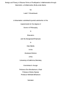 Cover page: Design and Theory of Diverse Forms of Participation in Mathematics through Geometris, a Collaborative, Body-scale Game