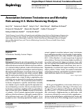 Cover page: Association between Testosterone and Mortality Risk among U.S. Males Receiving Dialysis