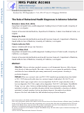 Cover page: The Role of Behavioral Health Diagnoses in Adverse Selection.