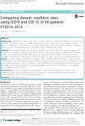 Cover page: Comparing chronic condition rates using ICD-9 and ICD-10 in VA patients FY2014–2016