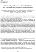 Cover page: Vanishing Thyroid Tumors: A Diagnostic Dilemma After Ultrasonography-Guided Fine-Needle Aspiration