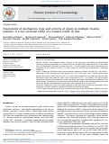 Cover page: Assessment of mechanism, type and severity of injury in multiple trauma patients: A cross sectional study of a trauma center in Iran