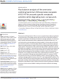 Cover page: Flux balance analysis of the ammonia-oxidizing bacterium Nitrosomonas europaea ATCC19718 unravels specific metabolic activities while degrading toxic compounds.