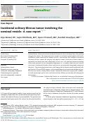 Cover page: Incidental solitary fibrous tumor involving the seminal vesicle: A case report.