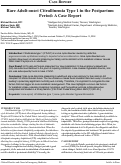 Cover page: Rare Adult-onset Citrullinemia Type 1 in the Postpartum Period: A Case Report