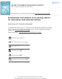 Cover page: Development and analysis of eco-driving metrics for naturalistic instrumented vehicles