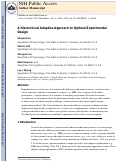 Cover page: A Hierarchical Adaptive Approach to Optimal Experimental Design