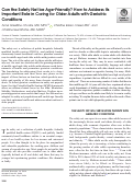 Cover page: Can the Safety Net be Age-Friendly? How to Address Its Important Role in Caring for Older Adults with Geriatric Conditions.