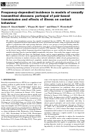 Cover page: Frequency-dependent incidence in models of sexually transmitted diseases: portrayal of pair-based transmission and effects of illness on contact behaviour