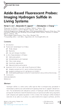 Cover page: Chapter Four Azide-Based Fluorescent Probes Imaging Hydrogen Sulfide in Living Systems