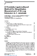 Cover page: Chapter Two A Proximity Ligation-Based Method for Quantitative Measurement of D-Loop Extension in S. cerevisiae