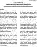 Cover page: Presentations of Infectious Mononucleosis in Young Adults