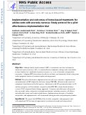 Cover page: Implementation and outcomes of home-based treatments for adolescents with anorexia nervosa: Study protocol for a pilot effectiveness-implementation trial.