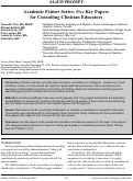 Cover page: Academic Primer Series: Five Key Papers for Consulting Clinician Educators