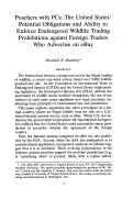 Cover page: Poachers with PCs: The United States' Potential Obligations and Ability to Enforce Endangered Wildlife Trading Prohibitions against Federal Traders Who Advertise on eBay