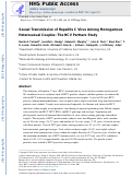 Cover page: Sexual transmission of hepatitis C virus among monogamous heterosexual couples: The HCV partners study