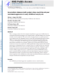 Cover page: Associations between multisystem stress reactivity and peer nominated aggression in early childhood vary by sex.