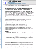 Cover page: Good Outcome Rate of 35% in IV-tPA–Treated Patients With Computed Tomography Angiography Confirmed Severe Anterior Circulation Occlusive Stroke