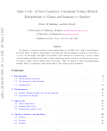 Cover page of Split Cycle: A New Condorcet Consistent Voting Method Independent of Clones and Immune to Spoilers