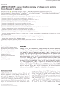 Cover page: cIMPACT-NOW: a practical summary of diagnostic points from Round 1 updates.