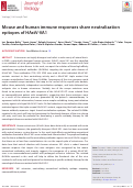 Cover page: Mouse and human immune responses share neutralization epitopes of HAstV-VA1