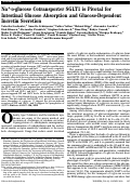 Cover page: Na+-d-glucose Cotransporter SGLT1 is Pivotal for Intestinal Glucose Absorption and Glucose-Dependent Incretin Secretion