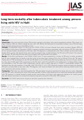 Cover page: Long‐term mortality after tuberculosis treatment among persons living with HIV in Haiti