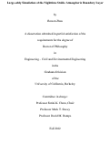 Cover page: Large-eddy Simulation of the Nighttime Stable Atmospheric Boundary Layer